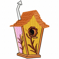 Bird Houses Embroidery Design 10 Bird Houses Embroidery Design 10